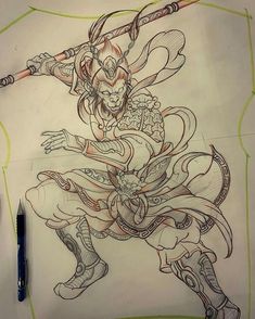 Wukong Tattoo, Tattoo China, Drawing Joker, Japanese Monkey, Son Wukong, Joker Joaquin, Tattoo Japanese Style, Instagram Amsterdam