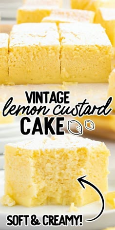 Lemon Custard Cake Lemon Custard Cake, Lemon Magic, Custard Cake Recipes, Magic Custard Cake, Lemon Cakes, Lemon Custard, Lemon Dessert, Lemon Dessert Recipes, Custard Cake