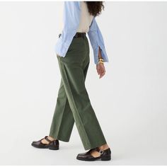 Nwt J.Crew Sailor Heritage Green Chino Pants Size 37 New With Tags Career, Corporate, Modest, Business Casual, Workwear, Work, Job, Minimal, Minimalist, Modern, Boyfriend, Plain, Classic, Simple Cotton Pants For Workwear, Cotton Workwear Pants, Khaki Straight Leg Chinos For Workwear, Cotton Trousers For Workwear, Cotton Tapered Leg Work Pants, Cotton Workwear Trousers, Khaki Relaxed Fit Chinos For Work, Wide-leg Khaki Chinos For Workwear, Khaki Wide Leg Pants For Work