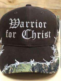 "You can stitch this Warrior of Faith design on any men's or women's hat. It is designed to stitch from the bottom (brim) up and from the center out. This design would be perfect for a new Christian or just as a gift for a godly man or woman. It can be stitched on a structured or unstructured hat.  Size: 2.11\" tall x 5.05\" wide  This design can be increased or decreased 15% either way safely without compromising the integrity of the stitching. If you need it larger or smaller than 15%, please contact us. Download files will be PES, DST, HUS, EXP, VIP, JEF, SEW, VP3 and each zip is a different size with all file types included in the zip file.  If you don't see your file type, message me, I probably have it for you.  These designs are digital designs. The designs will be in a zip file and A Godly Man, Faith Design, Christian Embroidery, Mens Hat, Thread Types, Hat Embroidery, Hat Design, Godly Man, Sew On Patches