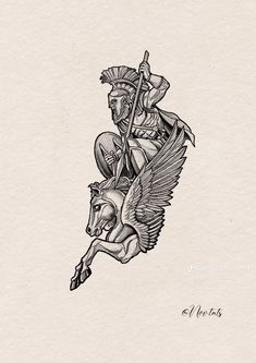 Mens Tattoos Greek Mythology, Roman God Tattoos For Men, Mens Mythology Tattoo, Greek Pegasus Tattoo, God Warrior Tattoo, Atlas Titan Tattoo, Aries Aquarius Tattoo, Forearm Tattoos Outer, Greek Dragon Tattoo