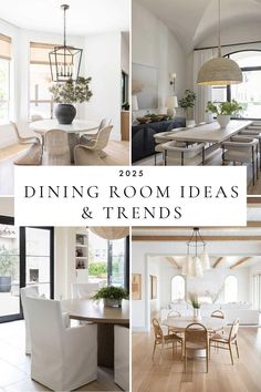 the dining room and kitchen are all white with black accents, including an open floor plan