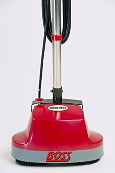 a red and gray vacuum on a white background