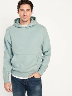 Pullover Hoodie for Men | Old Navy Cozy Fit Solid Color Hoodie With Drawstring, Hooded Sweater With Ribbed Cuffs And Relaxed Fit, Relaxed Fit Hooded Sweater With Ribbed Cuffs, Casual Winter Hoodie With Pockets, Solid Color Hooded Sweatshirt With Pockets, Solid Color Hooded Sweater With Relaxed Fit, Casual Winter Sweatshirt With Kangaroo Pocket, Solid Hooded Sweater With Cozy Fit, Casual Hooded Sweater With Pockets