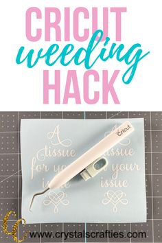 the cricut wedding hack is shown with scissors