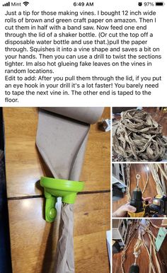 the instructions for how to make a diy bird feeder out of paper towels and twine