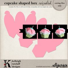 the cupcake shaped box is cut out and ready to be used as an ornament