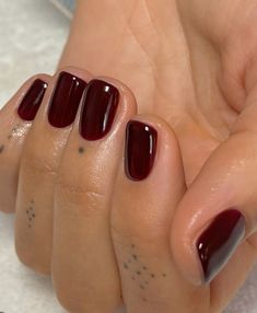 Uni Nails, Uñas Ideas, Red Gel Nails, Elegant Manicure, Milky Nails, Short Gel Nails, Red Nail, Manicure Y Pedicure, Minimalist Nails