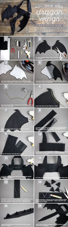 the instructions for how to make a bat costume