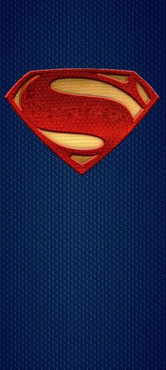 the superman symbol is shown on a blue background