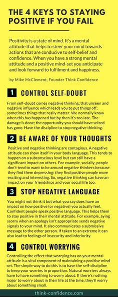 Positive Intelligence, Infographic Inspiration, Chasing Paper, Productive Life, Mental Attitude, Self Confidence Tips, Life Rules, Confidence Tips