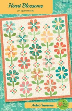 the book cover shows an image of a quilt with flowers on it and text that reads,