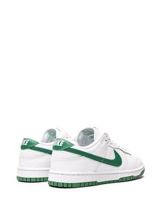 Nike Dunk Low sneakers Classic Green Custom Sneakers For Streetwear, Classic Green Sneakers For Streetwear, Classic Green High-top Sneakers, Classic Green Sneakers With Perforated Toe Box, Green Leather Skate Shoes With Rubber Waffle Outsoles, Classic Green Sneakers With Branded Insole, Green Basketball Shoes With Perforated Toe Box For Streetwear, Green Low-top Basketball Shoes With Perforated Toe Box, Classic Green Skate Shoes For Streetwear