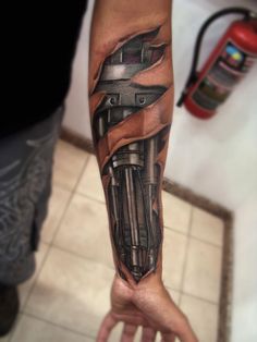 3d Tattoo Terminator Tattoo, Terminator Arm, Tattoos Arm Mann