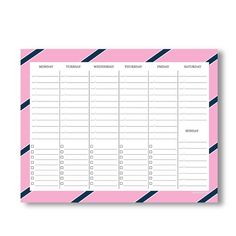 a pink and navy striped planner with the words,'today is important to you '