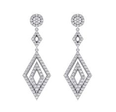 VVS1/VS1/SI1/I1 1.50 Ct Chandelier Engagement Earrings Natural Diamond 18k/14k White Yellow Rose Gold Engagement Earrings, Hanging Chandelier, Diamond Dangle Earrings, Diamonds And Gold, Fine Earrings, Fine Jewellery Earrings, Rose Gold Earrings, 14kt Gold, Huggies Earrings