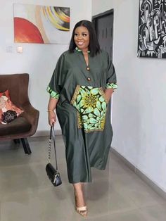 Loose Kaba Styles, Caribbean Gown Style, Bubu Gowns, Kimono Ankara, Ankara Dress Designs, Short African Dresses, African Maxi Dresses