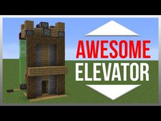 an image of a building with the words awesome elevator in front of it, which is also