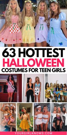 Teenagers are notoriously hard to please when it comes to picking out a Halloween costume. But don't worry, we've got you covered! From sassy Superheroes to classic characters, these costumes will have your teen girl looking amazing on October 31st. And the best part? Most of them can be made with items you probably already have at home. So get started on that DIY costume now! Halloween Costume For Girls 10-12, Cute Holloween Costumes For Teen Girl, Two Girl Costume Ideas, Halloween Costume Ideas Solo Girl, Cute Girl Halloween Costumes Teens, Cute Halloween Costumes Teenage Girl, Cute Solo Costumes, Halloween Costumes With Things You Have, Teen Trio Halloween Costumes