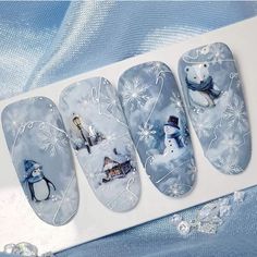 Nail Art Noel, Snowflake Nail Art, Elegant Nail Art, Stylish Nails Designs