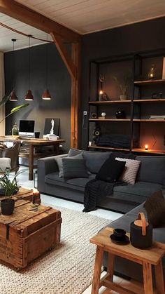 a living room filled with lots of furniture