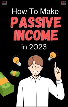 a man with money flying around him and the text how to make passive income in 2013