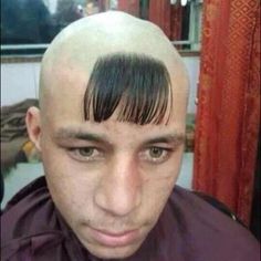 OK?#age1 #hair #hairstyles #menstyle #funny #cool #humor #photooftheday #frisuren #wow Crazy Hair Cuts, Worst Haircut Ever, Haircut Quotes Funny, Haircut Memes, Hairstylist Memes, Terrible Haircuts, Hair Quotes Funny, Hair Meme, Hairstylist Quotes