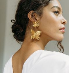 Earring Photography Styling, Accessories Photoshoot, Luxury Hair Accessories, Jennifer Behr, Statement Drop Earrings