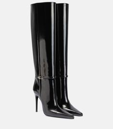 Ysl Boots, Saint Laurent Boots, Luxury Boots, Mid Heel Boots, Stunning Shoes, Saint Laurent Shoes, Beautiful Boots, Knee High Leather Boots, Womens Knee High Boots