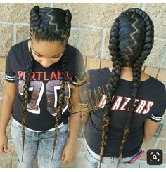 Side Part Feed In Braids, Two Feed In Braids, Two Braids Style, Small Cornrows, Feed In Braids, Two Braid Hairstyles, Feed In Braid, Two Braids