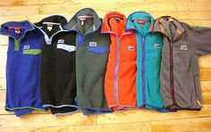 check to see if the 1/4 snap pullover to the far left could sub for vintage patagonia Southern Gentleman, Fleece Jackets, Vintage Patagonia, Patagonia Synchilla, Patagonia Fleece, Fashion 101, Baby Cold, Casual Clothing, Retail Therapy