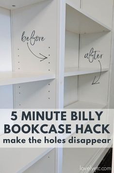 Billy Regal Hack, Bookcase Hack, Billy Ikea, Ikea Built In, Billy Bookcases, Ikea Desk Hack, Billy Bookcase Hack, Ikea Kallax Hack, Ikea Billy Bookcase Hack