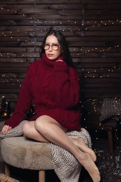 Chunky Mohair Sweater, Fuzzy Mohair Cable Knit Sweater, Luxury Turtleneck Sweater 100% hand knit 100% luxury edition  Some clothes have soul ❤️ If you want to feel special, unique, comfortable, warm and cosy - you are at the right place!  We are very glad to present you this luxury mohair Jumper made by 3 strands of mohair. It's fit elegant, stylish and you will love in it at the first sight! Very light, fuzzy and warm!  We made this item to feel beautiful with any elegant and casual look. We be Cozy Mohair Sweater For Winter, Cozy Red Acrylic Sweater, Cozy Burgundy Winter Sweater, Red Hand Knitted Sweater For Winter, Red Hand Knitted Winter Sweater, Winter Red Knitted Knitting Pattern, Red Winter Knitting Pattern, Mohair Pattern, Mohair Cable Knit