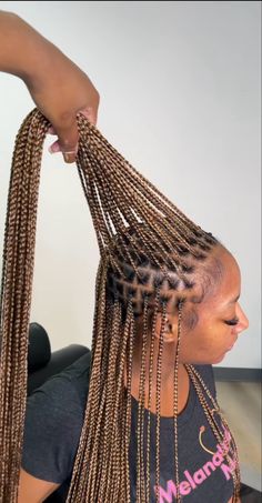 Brown Long Knotless Braids, Braids For Brown Skin, Knotless Braids Dark Skin, Dark Brown Box Braids, Dark Brown Braids, Big Box Braids Hairstyles, Blonde Braids, Box Braids Hairstyles For Black Women