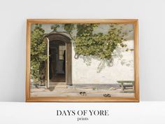 an image of a painting with the words days of yore in front of it