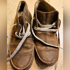 Some Scuffing Of The Leather, And There Is A Mild Discoloration On The Interior Or Each Shoe. Otherwise, These Are Clean And Almost Unused (Worn Only One Time). Simple Shoes, Chukka Boots, One Time, Bootie Boots, Ankle Boots, Women Shoes, Boots, Leather, Women Shopping