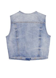 100% cotton Classic Denim Blue Cotton Denim Vest, Classic Denim Blue Cotton Vest, Classic Cotton Denim Vest With Pockets, Classic Cotton Denim Vest In Medium Wash, Spring Stonewashed Cotton Jeans, Cotton Denim Vest With Pockets In Medium Wash, Medium Wash Cotton Denim Vest With Pockets, Spring Denim Top, Pre-washed, Spring Denim Tops Pre-washed