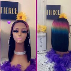 Look Stylish & Sexy Colors Purple,Pink,Green,Blue Wig Color, Scrub Recipe, Camo Fashion, Colors Purple, Crochet Hair, Sew In, Look Stylish, Crochet Hair Styles, Lace Front Wig