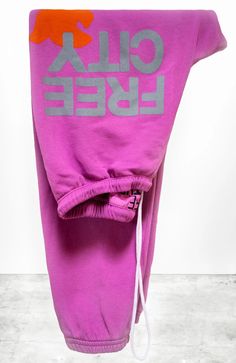 Unisex sweatpant - LIGHTWEIGHT FRENCH TERRY, 100% cotton. - Hand-sewn, washed, dyed, and hand-screen printed locally in Los Angeles, CA. 100% custom. 100% FREECITY! ..care.. turn inside-out, machine wash gentle separately in cold water. no bleach. tumble dry low. MADE IN USA. - relaxed fit. "FREECITYlarge" doesn't refer to size. It describes the print. Why we love FREECITY at HAVEN FREECITY is a visual language: shapes, colors, and symbols. The idea being, that anyone in the world speaking any l Free City Sweatpants, Pink Juice, Oversized Sweatpants, Glitter Mini Dress, Tulle Mini Dress, Free City, Cotton Sweatpants, Chiffon Mini Dress, Ruched Midi Dress