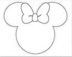 a mickey mouse face with a bow on it