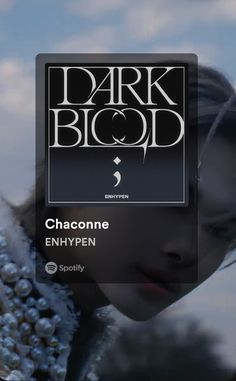 the dark blood logo is displayed on an iphone screen, with clouds in the background