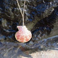 Always designed in Hawaii at Lavahut! Pink Scallop Seashell Hawaiian Pendant Necklace  #seashellearrings #seashellnecklace #seashelljewelry #islandearrings #hawaiianjewelry #tropicaljewelry #islandjewelry #shesellsseashellsbytheseashore #tropicalearrings #seashellbracelets Pink Shell Ocean-inspired Jewelry, Pink Shell-shaped Necklace For Beach, Pink Shell Necklace Gift, Pink Shell Necklace For Gifts, Pink Shell Necklace Perfect For Gifts, Pink Shell Necklace For Gift, Hawaiian Flower Hair, Scallop Seashell, Tropical Earrings