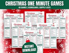 christmas one minute games for the classroom