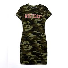 New Shein Ezwear Letter Graphic Camo Dress In Size Xl Casual Camouflage Dresses For Fall, Casual Camouflage Dress For Fall, Casual Camouflage Fall Dresses, Casual Graphic Print Mini Bodycon Dress, Casual Mini Bodycon Dress With Graphic Print, Casual Short Sleeve Cotton Bodycon Dress, Casual Cotton Bodycon Dress With Short Sleeves, Casual Camouflage Dresses For Spring, Casual Camouflage Dress For Spring