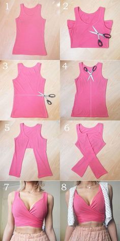 instructions to make a pink top