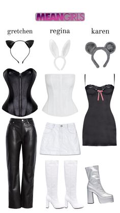 an assortment of clothes and accessories are arranged in the shape of a woman's body