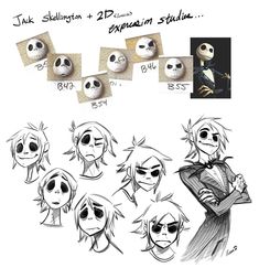 the concept art for jack skellingon and his expenium studios character sheet