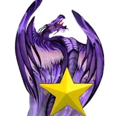 a purple dragon with a star on it's chest