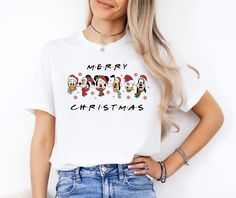 Mickey And Friends Merry Christmas Shirt, Christmas Mickey Mouse Tshirt, Christmas Girly, Christmas Party, Holiday Season, Christmas Gift Welcome to our store where you can find beautiful shirts specially prepared for you. Make yourself and your loved ones happy with these special shirts. Product details: For printing, we use Bella Canvas and Gildan SoftStyle brand shirts, which are the best in the industry. *Bella Canvas -unisex size -4.2 oz. -Solid colors are 100% Combed Cotton and Ring-Spun C Merry Christmas Shirts, Looking Forward To Seeing You, Branded Shirts, Mickey And Friends, Christmas Tshirts, Combed Cotton, Christmas Shirts, Christmas Party, Holiday Season