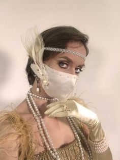 Face Mask Halloween Costume Link to video- https://youtu.be/K06nbQik08Y Great Gatsby Costume, Mask Halloween Costume, Gatsby Costume, The Great Gatsby, Great Gatsby, Gatsby, Halloween Costume